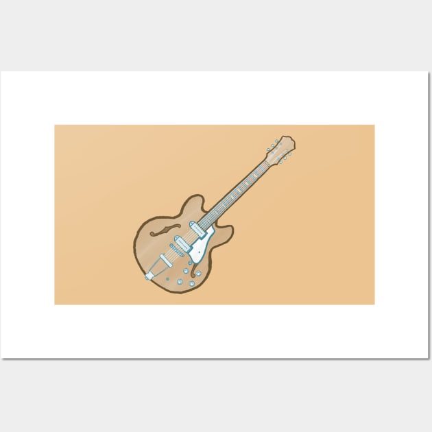 Semi acoustic guitar Wall Art by ElectronicCloud